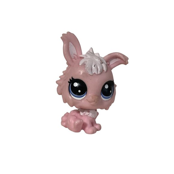 Littlest Pet Shop LPS Pink & White Bunny Figure Collectible Toy - Picture 1 of 5